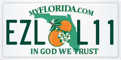 FL license plate EZLL11