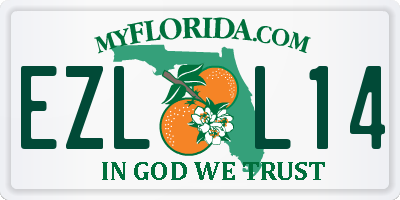 FL license plate EZLL14