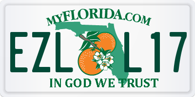 FL license plate EZLL17