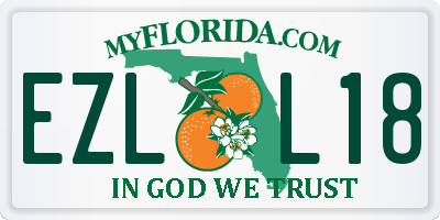 FL license plate EZLL18