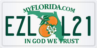 FL license plate EZLL21