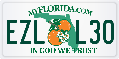 FL license plate EZLL30