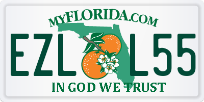 FL license plate EZLL55