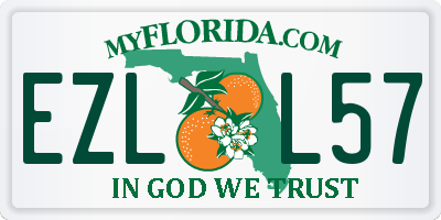 FL license plate EZLL57