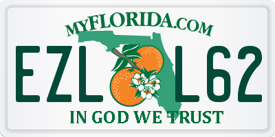 FL license plate EZLL62