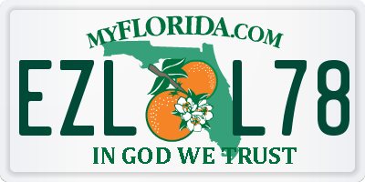 FL license plate EZLL78