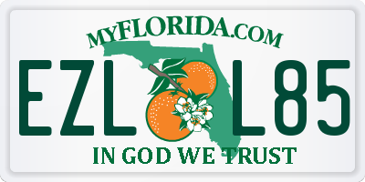 FL license plate EZLL85