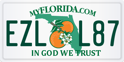 FL license plate EZLL87