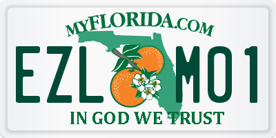 FL license plate EZLM01