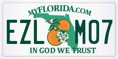 FL license plate EZLM07