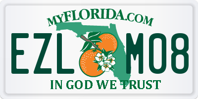 FL license plate EZLM08