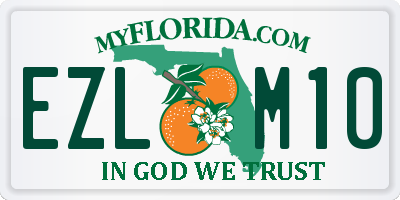 FL license plate EZLM10