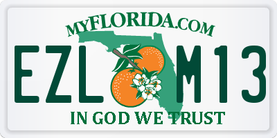 FL license plate EZLM13