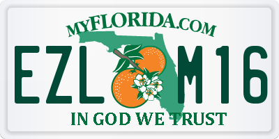 FL license plate EZLM16