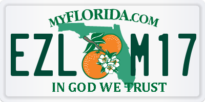 FL license plate EZLM17