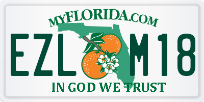 FL license plate EZLM18