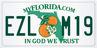 FL license plate EZLM19