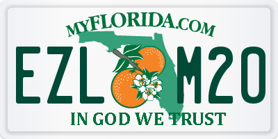 FL license plate EZLM20