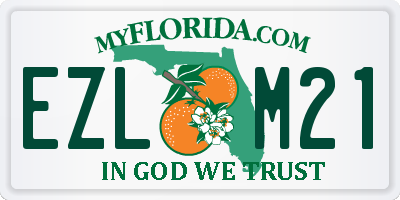 FL license plate EZLM21