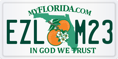 FL license plate EZLM23