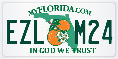 FL license plate EZLM24