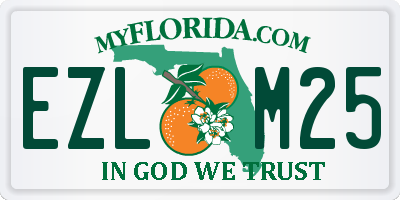 FL license plate EZLM25