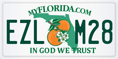 FL license plate EZLM28