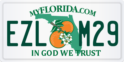 FL license plate EZLM29