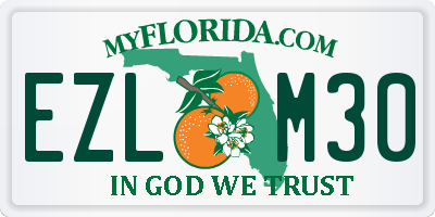 FL license plate EZLM30