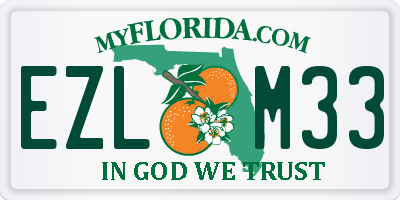 FL license plate EZLM33