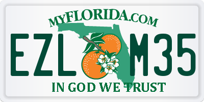 FL license plate EZLM35