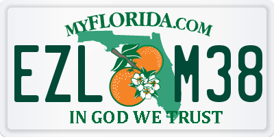 FL license plate EZLM38