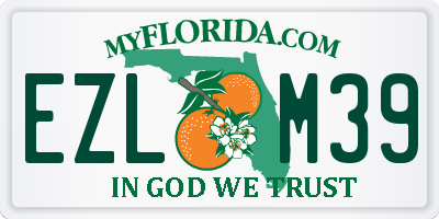 FL license plate EZLM39