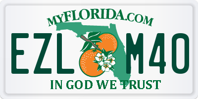 FL license plate EZLM40