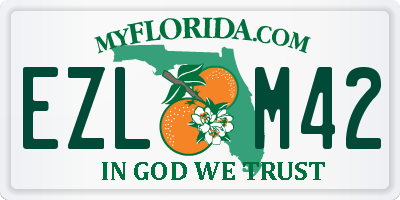 FL license plate EZLM42