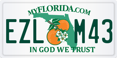 FL license plate EZLM43