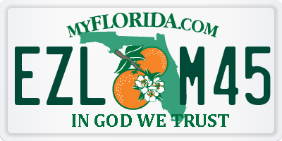 FL license plate EZLM45