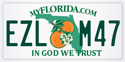 FL license plate EZLM47