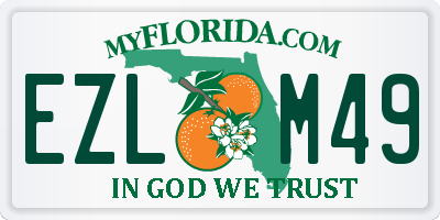 FL license plate EZLM49