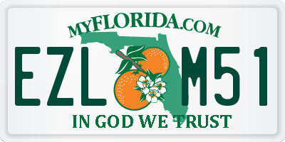 FL license plate EZLM51