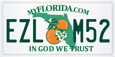 FL license plate EZLM52