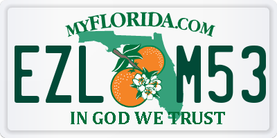 FL license plate EZLM53