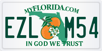 FL license plate EZLM54