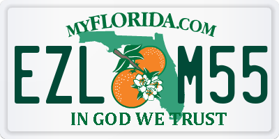 FL license plate EZLM55