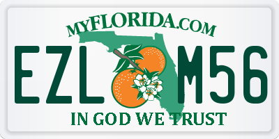 FL license plate EZLM56