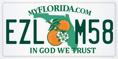 FL license plate EZLM58