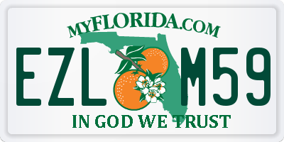 FL license plate EZLM59