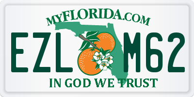 FL license plate EZLM62