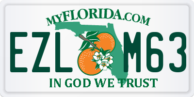 FL license plate EZLM63