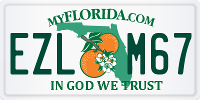 FL license plate EZLM67